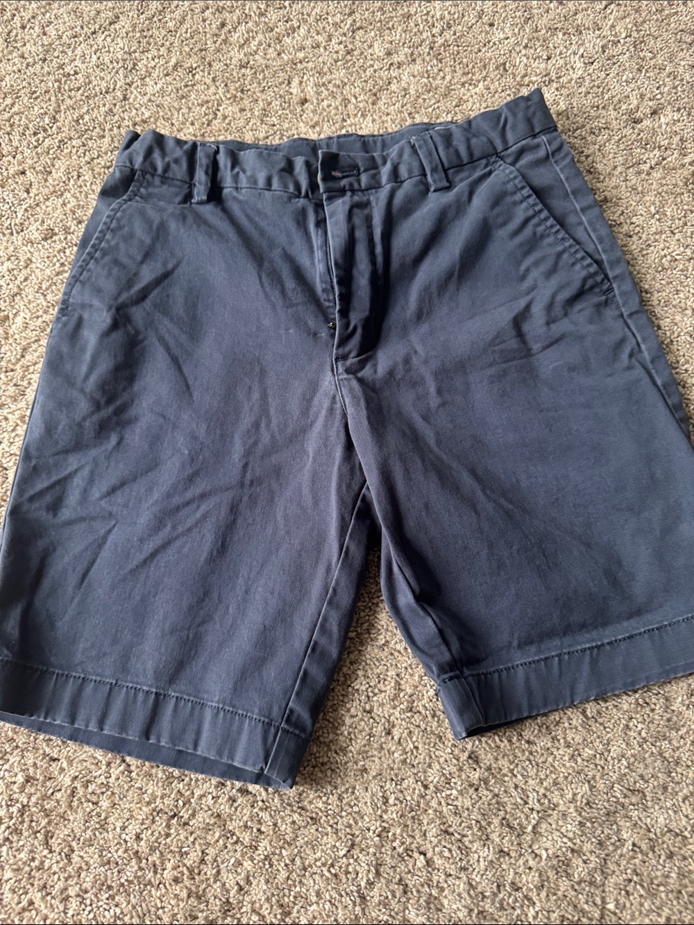 Boys Flat Front Navy Chino Shorts - Classic Casual